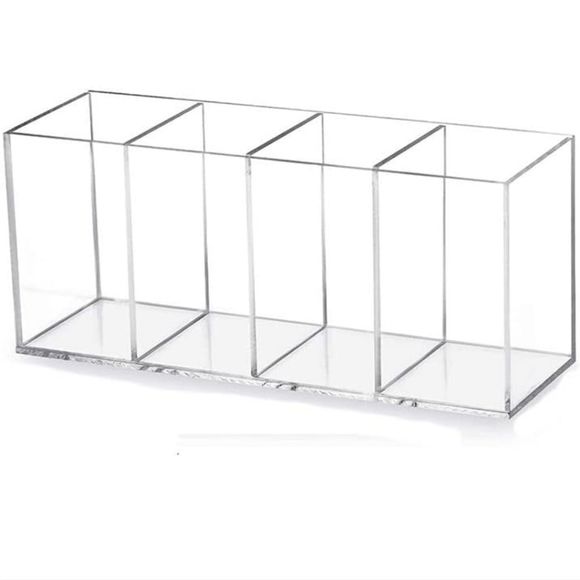 At Home Acrylic 4 Section Makeup Brush Holder - Picture 2 of 6